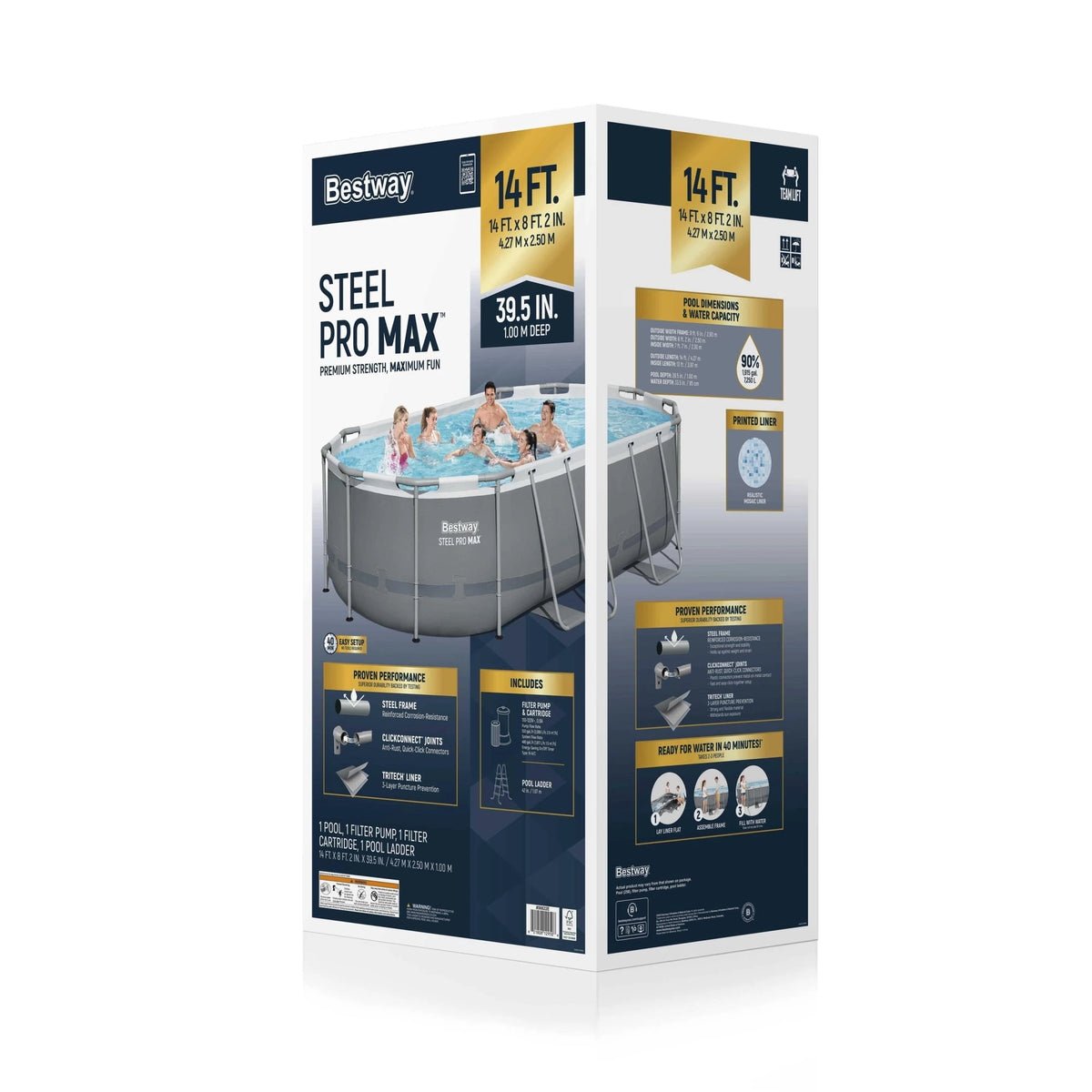 Bestway Steel Pro MAX Oval Above-Ground Pool Set