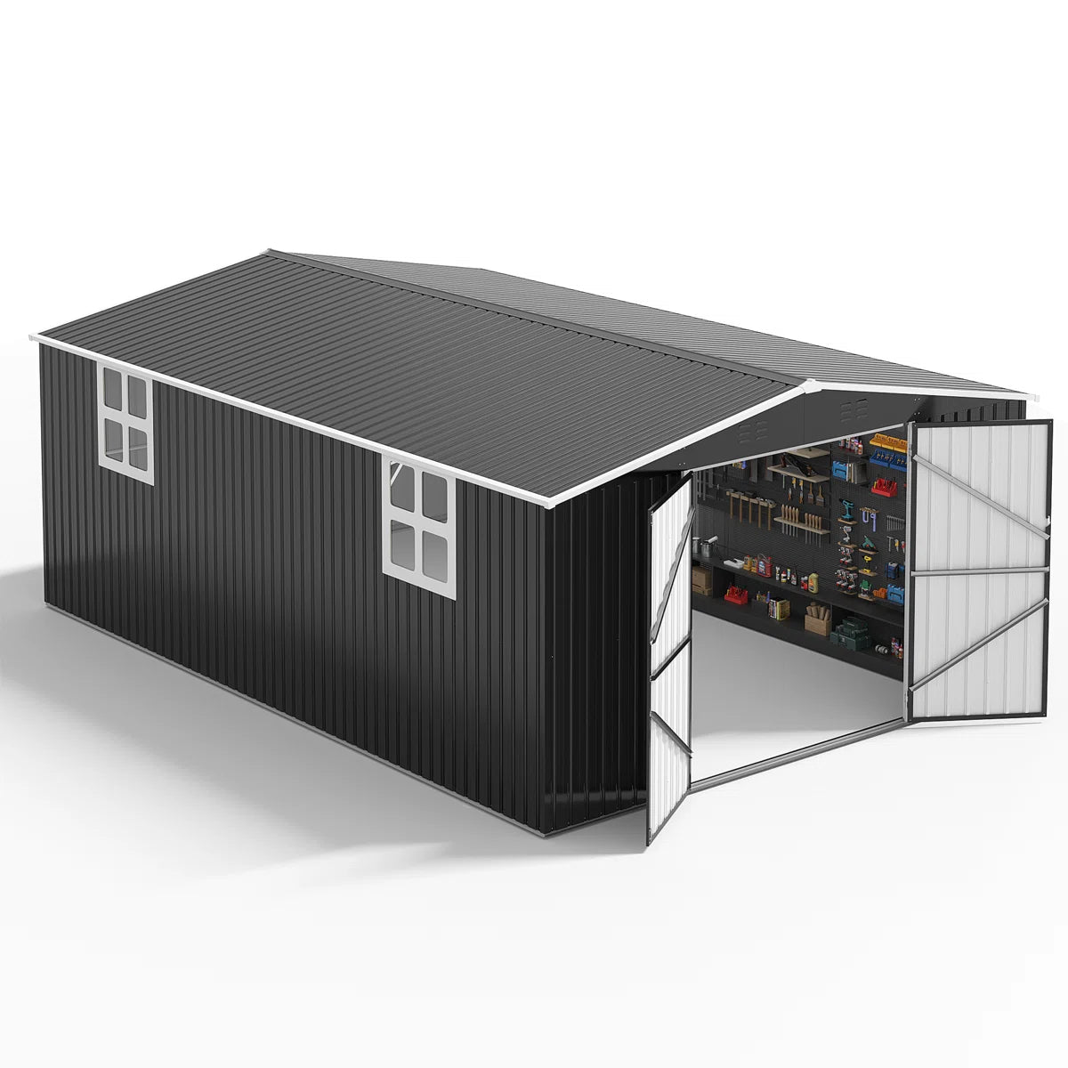 12 x 18-Foot Large Outdoor Metal Storage Shed