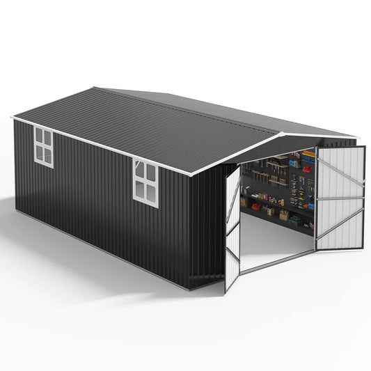 12 x 18-Foot Large Outdoor Metal Storage Shed