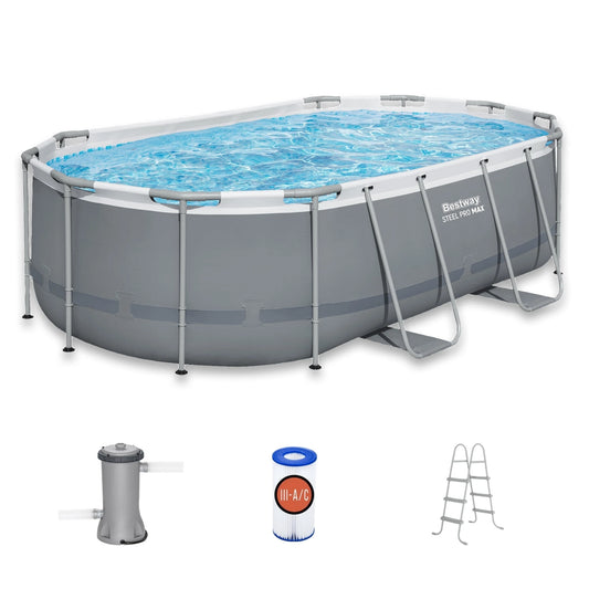 Bestway Steel Pro MAX Oval Above-Ground Pool Set