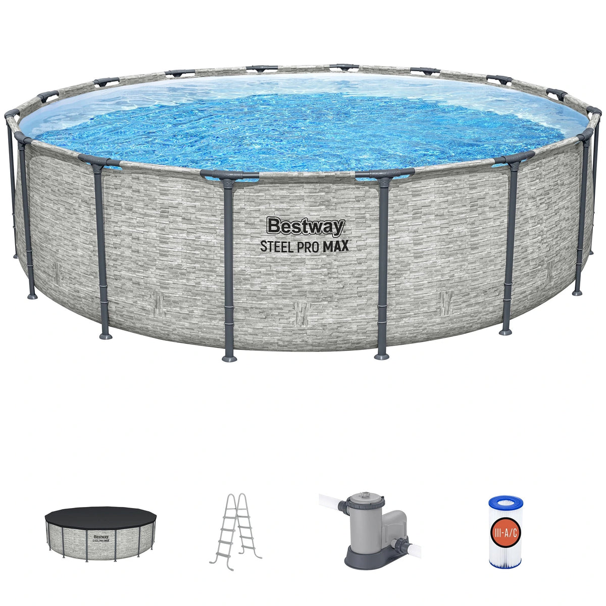 Bestway Steel Pro MAX 16-Foot Above-Ground Pool Set