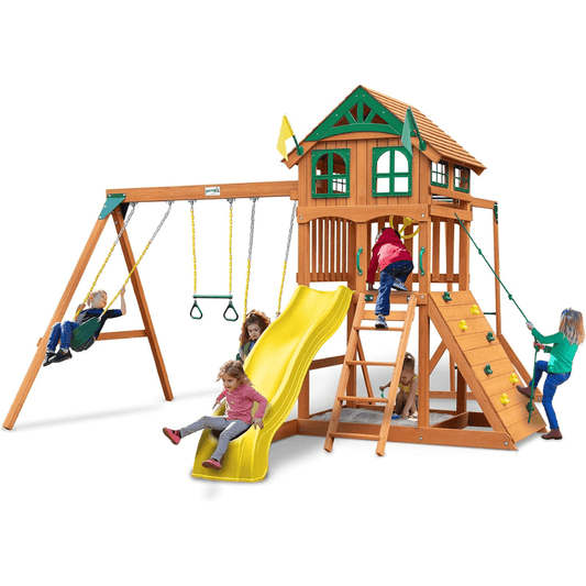 Outing III Wooden Outdoor Playground and Swing Set