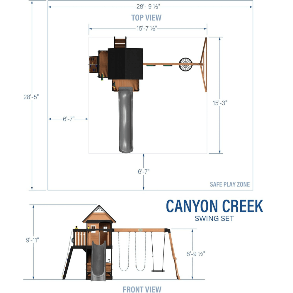 Canyon Creek Cedar Swing Set and Playset